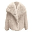 thumbnail image 4 of Kids Coats Girls Beige Fluffy Coats Jacket Cozy Warm Winter Clothes Girls Coats Size 9-10 Years, 4 of 4