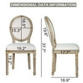 thumbnail image 5 of Polar Aurora Vintage French Dining Chairs, Beige (Set of 6), 5 of 7