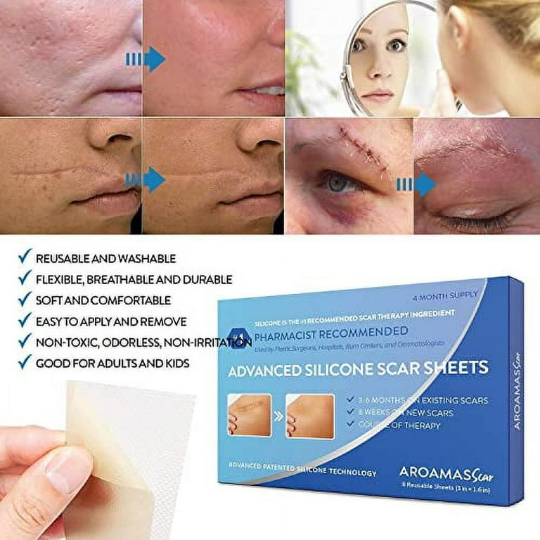 Aroamas Professional Silicone Scar Sheets Soften and Flattens