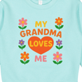 thumbnail image 3 of Inktastic My Grandma Loves Me Heart and Flowers Toddler Sweatshirt, 3 of 4