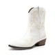 thumbnail image 1 of Botas de Tobillo Vaqueras para Mujer DREAM PAIRS con Punta Cuadrada Blanca, 1 of 7
