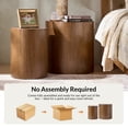 thumbnail image 5 of Tina's Home Round Nesting Side Table Set of 2, Modern Coffee Table Set for Living Room, Bedroom, Small Spaces, Walnut, 5 of 7