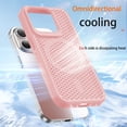 thumbnail image 2 of CCSmall for Apple iPhone 16 Pro Heat Dissipation Case with Magnetic Ring, Mesh Breathable Hollow Cellular Hole Slim Phone Case Cover for iPhone 16 Pro SR Pink, 2 of 8