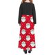 thumbnail image 5 of Vestido de manga larga con cuello redondo para niña, estampado navideño, manga larga, cuello redondo, bolsillos, falda larga informal para adultos, vestido de poliéster para niña., 5 of 5