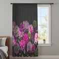 thumbnail image 4 of Floral Sheer Curtains 72 Inches Long, Spring Purple Dandelion Lily Leaves Plants Light Filering Curtains, Breathable Simi Curtain Privacy Drapes for Living Room Bedroom Lightweight Window Treatment, 4 of 9