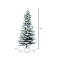thumbnail image 3 of Vickerman 10' Flocked Utica Fir Slim Artificial Christmas Tree, Multi-Colored LED Lights, 3 of 6