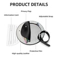 thumbnail image 4 of Whale 2pcs PU Leather Round Bag Tags with Privacy Cover and Name ID Tag - Suitcase Tags for Travel Luggage, Handbags, Backpacks, School Bags, 4 of 6