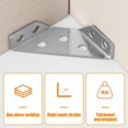thumbnail image 2 of Supports d'Angle en Acier Inoxydable, Connecteurs de Meubles Robustes avec Vis (20 Pack), 2 of 7