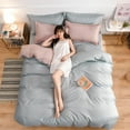 thumbnail image 1 of Set Seprai Penutup Selimut Duvet Baru Set Sarung Bantal Coklat, 1 of 4