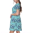 thumbnail image 2 of Disketp Best Dad Ever para Vestido de Manga Corta para Mujeres, Vestidos de Verano para Mujeres, Casual y Holgado para la Playa, 2 of 6