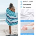 thumbnail image 4 of Beach Towel Moroccan Ombre Teal Blue Bath Pool Towels Abstract Wave Lines Absorbent Beach Towel Soft Large Quick Dry Lightweight Camping Travel Sports Yoga Gym Swim Towels for Adult 35x70 Inch, 4 of 9