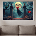 thumbnail image 2 of Gothic Design Halloween Banner Grim Reaper Decoration Spooky Theme Moonlit Backdrop for Horror Parties Haunted Houses Themed Events, 2 of 5
