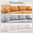thumbnail image 6 of Oversized Sectional Sofa for Living Room, 102’’ Modern Luxury Plush Boucle 4-Seater Extra Deep & Wide Seat I-Shaped Cloud Couch with 4 Throw Pillows, No Assembly Needed, Cream White, 6 of 7