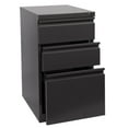 thumbnail image 2 of Pemberly Row 3 Drawer Mobile Pedestal Letter File Cabinet with Key Lock in Black, 2 of 6