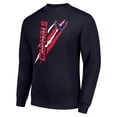 thumbnail image 2 of Men's Starter Navy Washington Capitals  Color Scratch Pullover Sweatshirt, 2 of 3