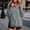 Gray, variant on Mock Neck Sweatshirts for Women Side Slit Hem Plain Red Oversized Comfy Button Long Sleeve Womens Soft Tunic Top
