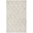 thumbnail image 2 of SAFAVIEH Micro-Loop Steve Geometric Diamonds Wool Area Rug, Grey/Ivory, 5' x 8', 2 of 7