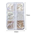 thumbnail image 5 of dianhelloya 1 Box Nail Art Sequins Ultra-Thin Irregular Shape Stunning Visual Effect Decorative Nail Beauty 6 Grids Manicure Sequins White, 5 of 7