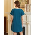 thumbnail image 6 of Ekouaer Nightgowns for Women Cotton Sleepshirts Short Sleeve Nightshirt Tshirt Night Gown Casual Sleepdress Comfy Nightdress, 6 of 7