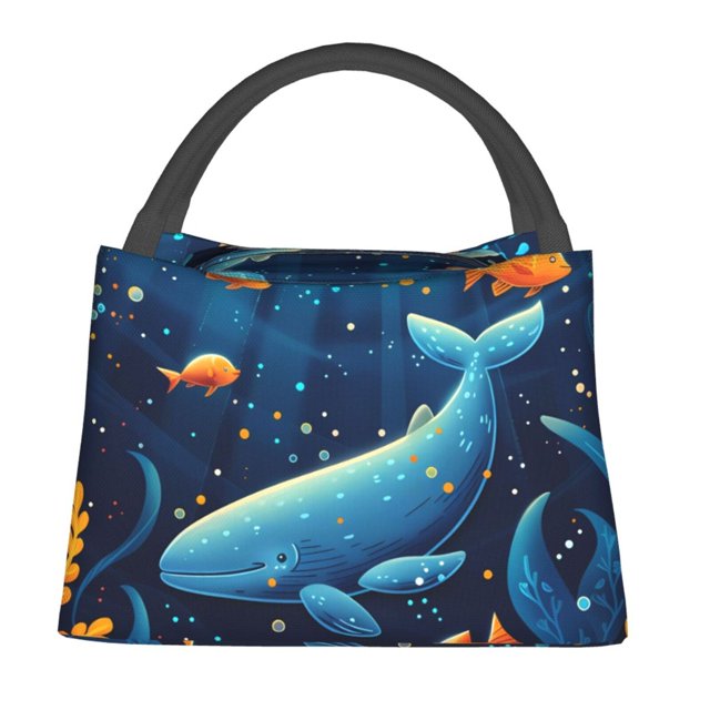 Disketp Whimsical Underwater Fantasy Bolsa Térmica Estampada, Bolsa Térmica Aislante para Almuerzo, Playa y Campamento