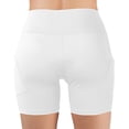 thumbnail image 4 of PEASKJP High Waisted Shorts Women Casual Cotton Shorts Drawstring Comfy Elastic Waist Shorts Summer Pull On Short Women Shorts for Summer White X-L, 4 of 5