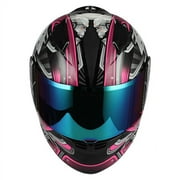 1storm Motorcycle Bike Full Face Helmet Hjdj11 Mechanic Skull Pink