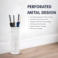 thumbnail image 5 of Concepts 21 Inch Heavy Duty Metal Umbrella Stand, Decorative Umbrella Holder for Entryway, Indoor Outdoor Umbrella Organizer Storage Rack for Home Office Patio - White Lace, 5 of 6