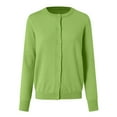 thumbnail image 5 of idosla Women's Cardigan Sweaters Lightweight Crew Neck Button Down Long Sleeve Fall Fashion Outfits 2025 (Green, M), 5 of 9