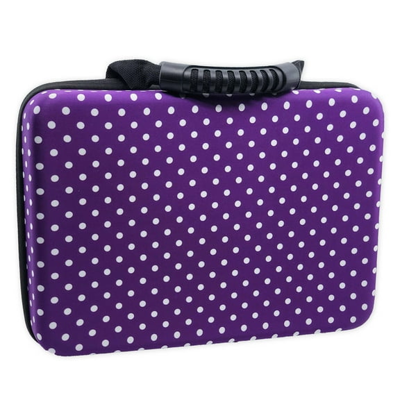 Flipo® Battery Storage Case - Large Purple Polka-dot