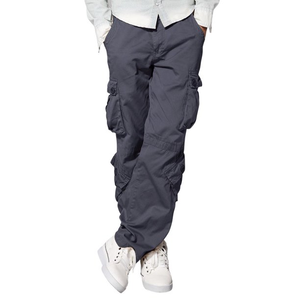 Matchstick Men's Casual Cargo Pants with Big Pockets for Work Outdoor