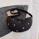 thumbnail image 5 of Bolso informal para mujer con bola de masa y lazo, bolso de lona con entramado de diamantes, bolso de ocio para mujer, 5 of 8