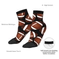 thumbnail image 6 of Pofeuu Brown Football On Black Print 30cm Socks, Adult Running Hiking Socks for Youth and Adult, 6 of 7