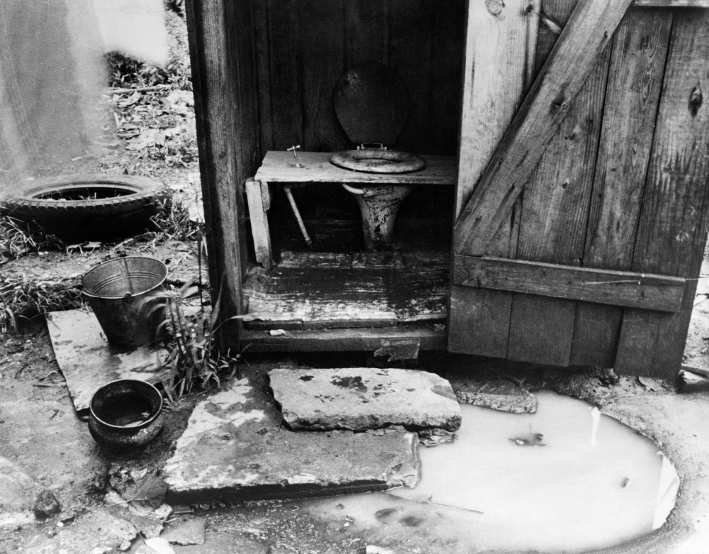 Outdoor Toilet, 1935. /Na Typical Outhouse In The Slum District Of