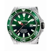 Festina The Originals Stainless Steel Green Dial Quartz Divers F20663-2 200M Mens Watch