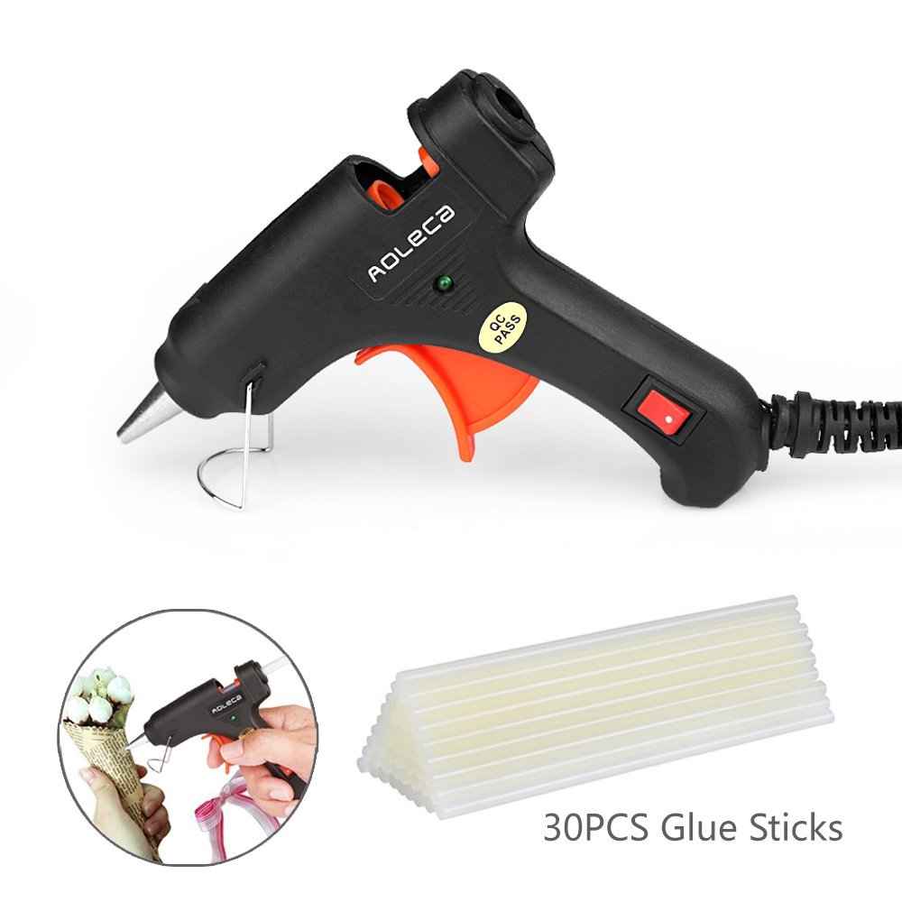 Hot Glue Gun Aoleca Mini Craft Glue Gun with 30pcs Melt Glue Sticks
