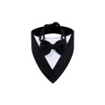 thumbnail image 2 of Pet Tuxedo Bandana with Bow Tie, Adjustable Elegant Formal Neckwear Collar Accessory for Dogs Cats, Perfect for Wedding Party All Breeds Black L, 2 of 8
