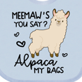thumbnail image 4 of Inktastic Meemaw's You Say Alpaca My Bags Boys or Girls Baby Bib, 4 of 4