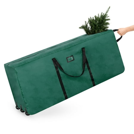 Best Choice Products Rolling Duffel Holiday Decoration Storage Bag for Up To 9ft Christmas Tree w/ 600D Polyester Fabric, Wheels, Handle -