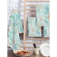 thumbnail image 2 of Teal Red Coastal Kitchen Dish Towels for Drying Dishes Set of 2, Nautical Seahorse Beach Coral Starfish Waffle Weave Microfiber Hand Tea Bathroom Towels Quick Dry & Absorbent Towel 15.7x23.6, 2 of 7