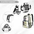 thumbnail image 5 of Whosucclay Colorful Dinosaur Pattern Bookbag for Girls Boys, Elementary Kindergarten Multi-Pocket Large Capacity See Through Bag for Concerts Travel, 5 of 7