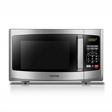 TOSHIBA EM925A5A-SS Countertop Microwave Oven, 0.9 Cu Ft With 10.6 Inch Removable Turntable, 900W, 6 Auto Menus, Mute Function & ECO Mode, Child Lock, LED Lighting, Stainless Steel (B076V72BZ6)