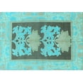 thumbnail image 1 of Ahgly Company Indoor Rectangle Abstract Light Blue Modern Area Rugs, 5' x 8', 1 of 4