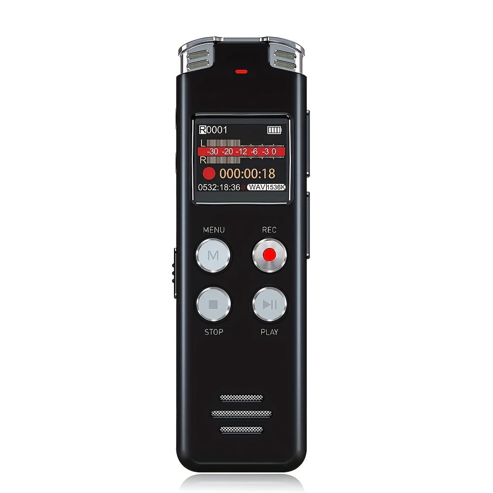 64GB Digital Voice Recorder - Voice Activated Recorder With Playback, Upgraded Tape Recorder For Lectures, Meetings, Interviews, Audio Recorder USB Charge, MP3