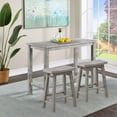 thumbnail image 7 of Boraam Sonoma 24-Inch Counter Height Backless Saddle Wood Counter Stool, Storm Gray Wire-Brush Finish, Set of 2, 7 of 7