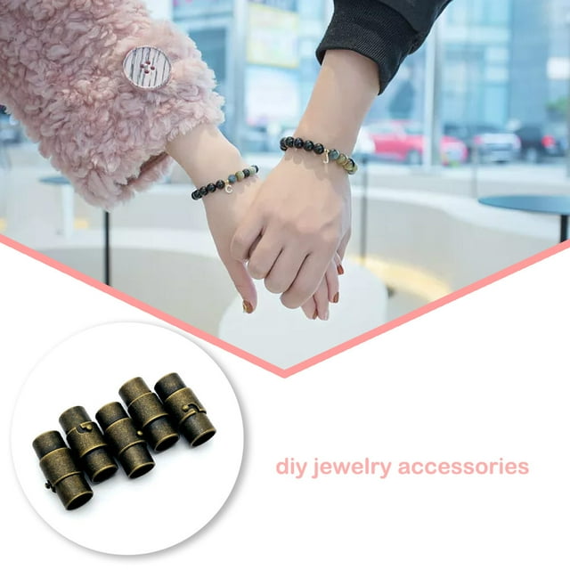 10pcs Fashion Classic Bracelet Accessories Retro Vintage Exquisite Magnetic Rope Buckles Buckle Rustproof Lightweight Connector for