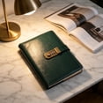 thumbnail image 5 of A5 Lock Diary with Vintage Password Lock, PU Leather Journal 240 Pages Notebook(Green,14.8*21cm / 5.83*8.27in), 5 of 5