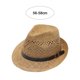 thumbnail image 2 of Sombrero de paja de jazz con hebilla de cuero para hombres y mujeres, con circunferencia de 56-58 cm, sombrero para el sol, protector solar, sombrero de playa, sombrero para el sol, 2 of 5