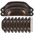 thumbnail image 2 of 10pcs Shell Shaped Drawer Knobs Vintage Cabinet Handles Retro Furniture Handle, 2 of 2