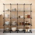 thumbnail image 4 of Cube Shelf 16 Cubes Storage Shelf - Gray Tiered Shelf Bookshelf Closet Organizer for Living Room, Bedroom, Office (Maximum Order), 4 of 9