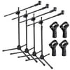 4x Adjustable Microphone Stand Boom Arm Mic Mount Quarter-turn Clutch Tripod Holder Audio Vocal Stage